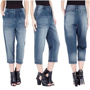 sass & bide Night Vision Denim Crop Distressed High Waist Jeans Women's Size 4
